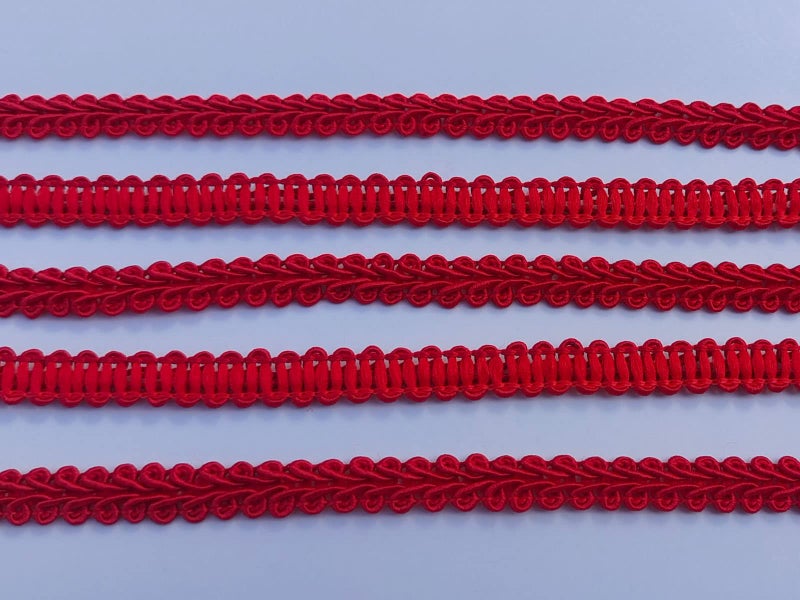 MONIDOOR 3/8 Inch Gimp Braid Trim 50 Yards for Upholstery Costume DIY Crafts (1313 Red) - Image 3